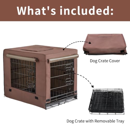Dog Crates for Small Size Dogs Indoor Double Door Dog Kennels & Houses, view 3