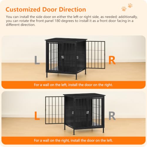 26.5" Heavy Duty Dog Crate Furniture, Dog Kennel Furniture Indoor, view 4