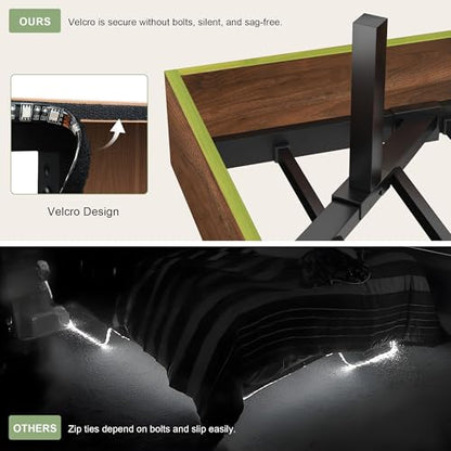 Floating Bed Frame Full with Led Lights and Charging Station, view 7