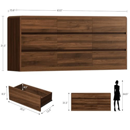 9 Drawer Dresser for Bedroom, view 3