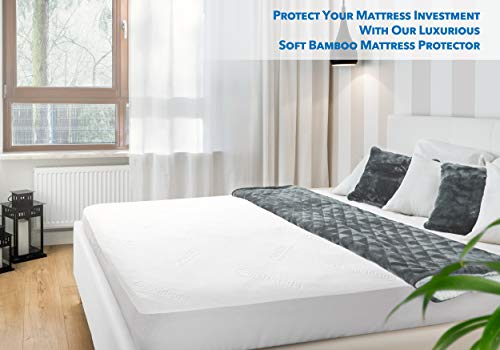 Bamboo Waterproof Mattress Protector, King Size, Ultra Soft, view 7