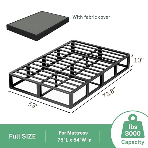 10 Inch Full Metal Bed Frame with Round Corner, 3000 LBS Heavy Duty, view 4