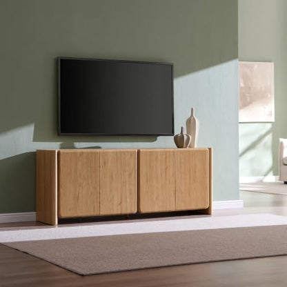 66" Modern Buffet Cabinet w/Storage, Large Sideboard, Natural, view 6