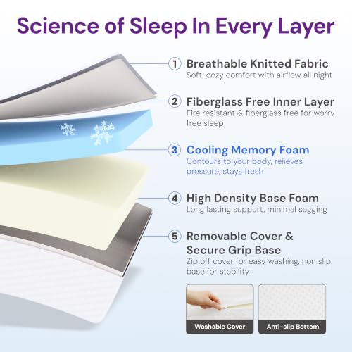 King Size 10 Inch Cooling Gel Memory Foam Mattress, Medium Feel, view 4