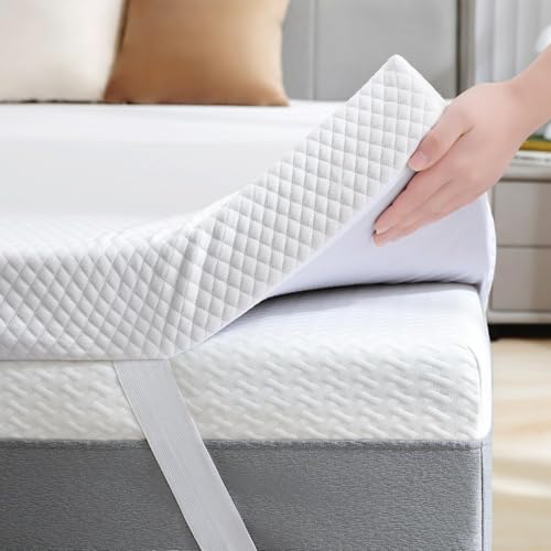 3 Inch Gel Memory Foam Mattress Topper Twin XL Size for College Dorm, view 2