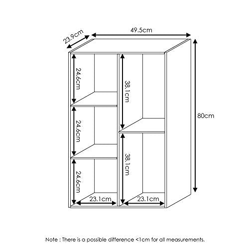 Furinno White Green 11-Cube and 5-Cube Bookcases