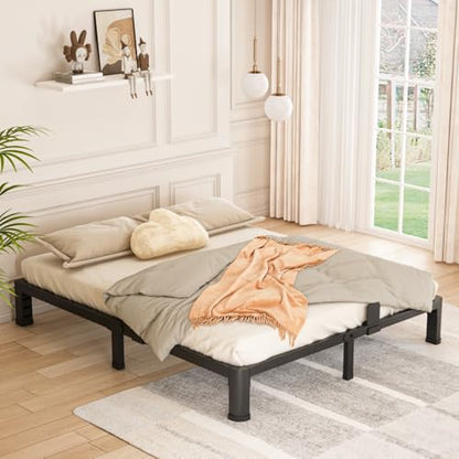 Low Profile Black Metal Bed Frame with Round Legs, view 3