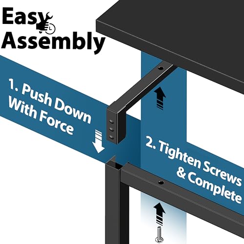 Mission 48-Inch Home Office Computer Desk, Black, view 8