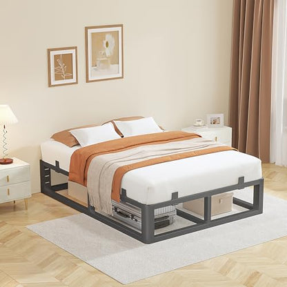 Steel King Bed Frame with Rounded Corners, view 3
