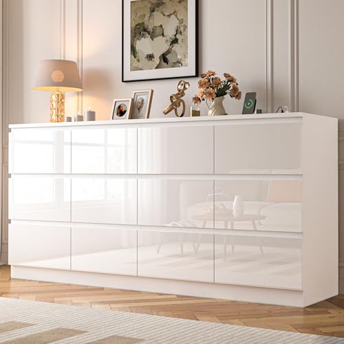 71.65 INCH 12 Drawers Dresser with Power Outlet, view 2