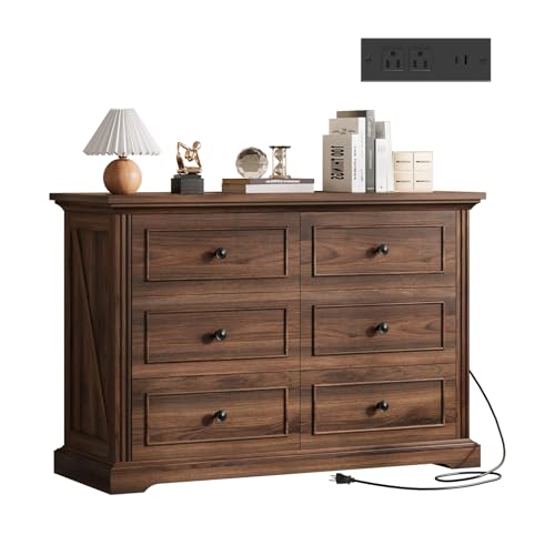 Farmhouse 6 Drawer Dresser for Bedroom, view 2