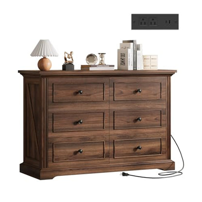 Farmhouse 6 Drawer Dresser for Bedroom, view 2