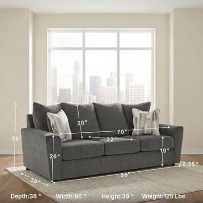Signature Design by Ashley Stairatt Casual Sofa with Flared Arms, Gray