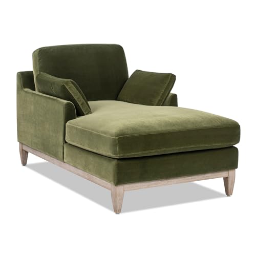 Jennifer Taylor Home Pasadena Modern Farmhouse Chaise Lounge Chair, Olive Green, view 2