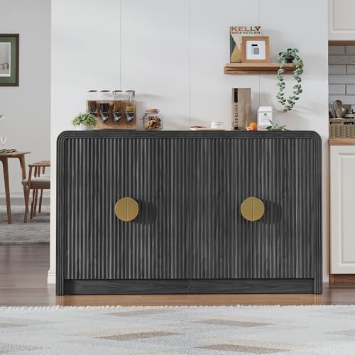 55" Fluted Buffet Sideboard Cabinet with Storage, view 4
