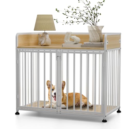 Furniture Style Dog Crate, Large Dog Kennel Indoor for Small/Medium Dogs, view 2