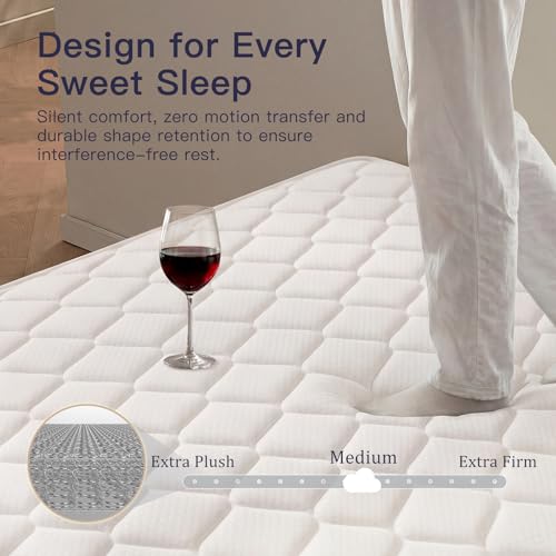 6 Inch Twin Mattress with Bonnell Spring, Twin Mattress for Kids, Memory Foam Mattress for All Night Sleep & Pressure Relief, Certified Safe Foams & Fabric, Fiberglass Free Mattress in A Box