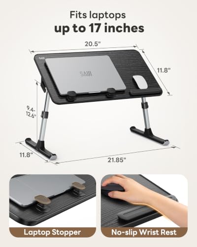 Height & Angle Adjustable Lap Desk Laptop Stand for Bed, view 4