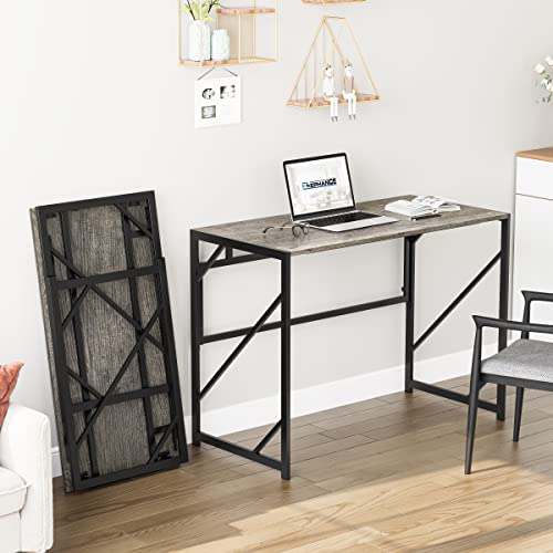 Folding Desk Writing Computer Desk for Home Office No-Assembly, view 3