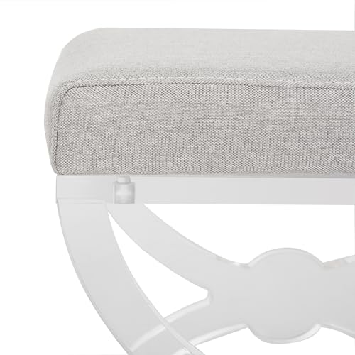 Safavieh Home Collection Delfina Clear Acrylic Ottoman