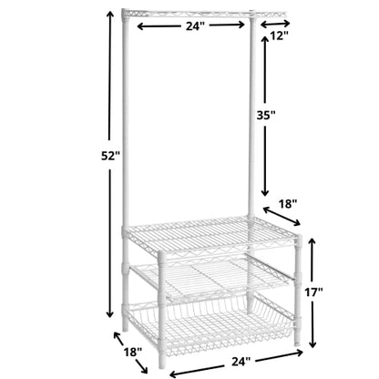 Suprima® Portable Mini Fridge Organizer - White, view 4