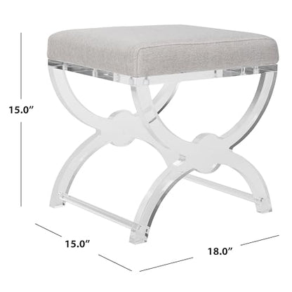 Safavieh Home Collection Delfina Clear Acrylic Ottoman