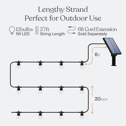 Ambience Pro Solar Powered Outdoor String Lights, view 4