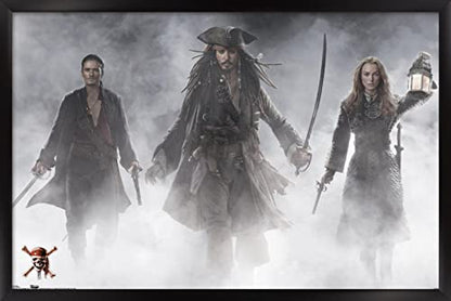 Disney Pirates of the Caribbean: At World's End - Group Wall Poster, 22.375" x 34", Black Framed Version