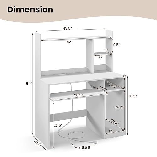 Computer Desk with Hutch, view 4