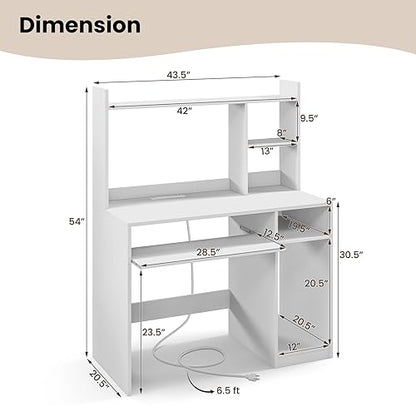 Computer Desk with Hutch, view 4