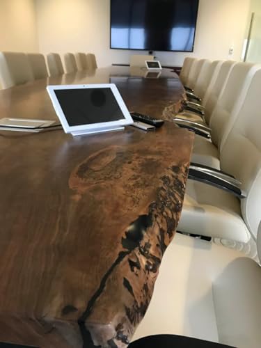 RESINHOMEFURNITURE Reclaimed Live Edge Wooden Dining Table Coffee Table Living Room Table Meeting Table Conference Table Kitchen Table End Table Home Décor (Without Stand, 60 x 30 Inches)