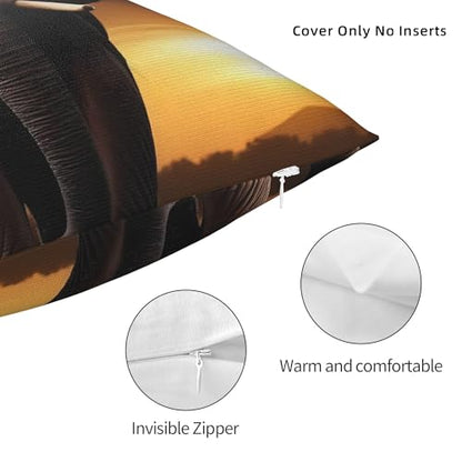 Elephant sunset in Kenya throw pillow cover, view 6