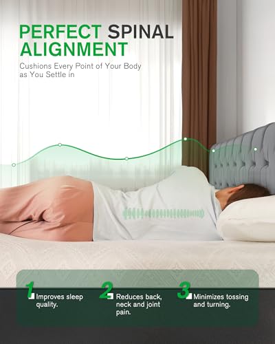 Queen Size Mattress, 10 Inch Cooling-Gel Memory Foam Mattress Made in USA, view 6