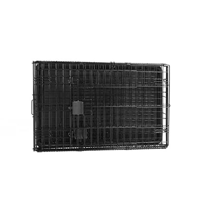 Portable, Foldable Metal Wire Dog Crate with Removable Tray, Double Door, view 5
