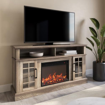 Astorga 58" TV Stand with 23" Electric Fireplace - Ashland Pine, view 2