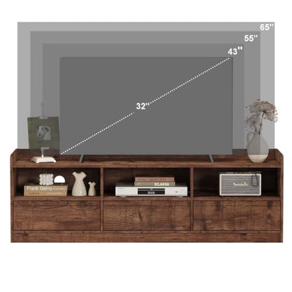 Farmhouse TV Stand for 55/60/65 Inch TVs, Entertainment Center with Storage, view 4