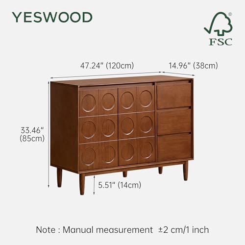 100% Solid Wood Sideboard Buffet Cabinet, view 3