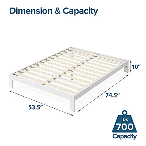 Arnav Metal Platform Bed Frame, Wood Slat Support, No Box Spring Needed, view 3