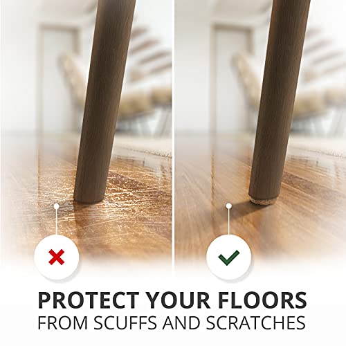 Felt Furniture Pads 133 PCS Premium Furniture Pads - Felt Pads Furniture Feet Best Wood Floor Protectors - Protect Your Hardwood & Laminate Flooring! Brown and Beige