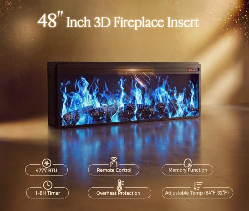 70'' Fireplace TV Stand with 48'' Electric Fireplace, view 7