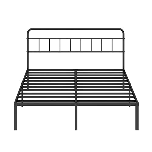 Full Bed Frame with Classin Headboard, Black, view 4