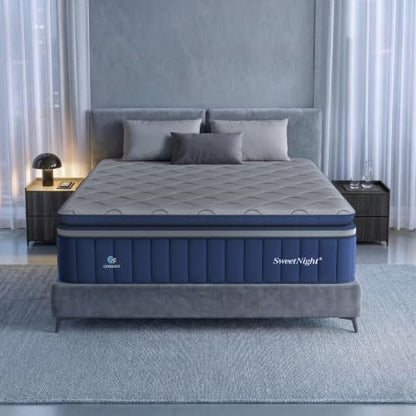 CoolNest Hybrid King Size Mattress 14 Inch, Cooling Pillow Top, view 2
