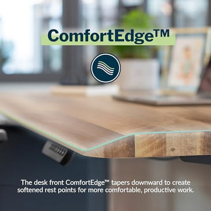 Vari ComfortEdge Electric Standing Desk – 60x30 – Reclaimed Wood/Slate, view 3