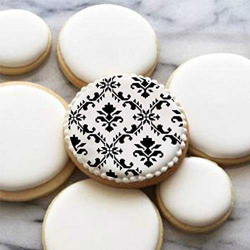 Reusable Linked Chains & Intertwined Pattern Stencils for Painting on Wood, Wall, Furniture, Canvas, Paper, Fabric, Floor & Tile – Pack of 2 Geometric DIY Craft Paint Stencil 6x6 Inches