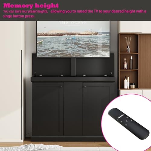 Modern TV Stand Elevate TV Lift Cabinet with Mount, view 6