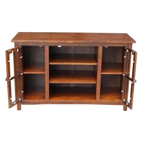 International Concepts Entertainment 48" TV Stand with 2 Doors in Brown