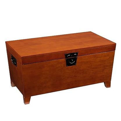Pyramid Lift-top Trunk Coffee Table - Transitional Design, Brown Finish - Ideal for Living Room, Family Room (CK1224)