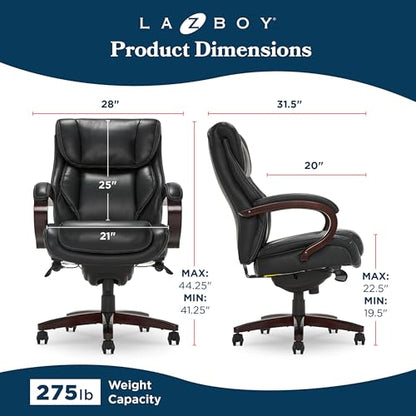 La-Z-Boy Executive Ergonomic Office Chair with Lumar Support, Leather Chair, view 4