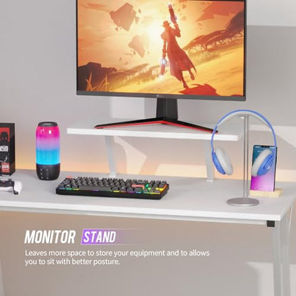 L Shaped 51 Inch Gaming Desk, Corner Computer Desk, PC Gaming Desk, view 7