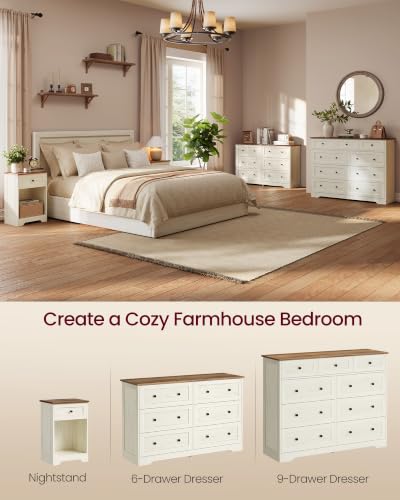 6-Drawer Dresser, Chest of Drawers, 47.2 x 15.7 x 30.7 in, view 8